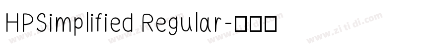 HPSimplified Regular字体转换